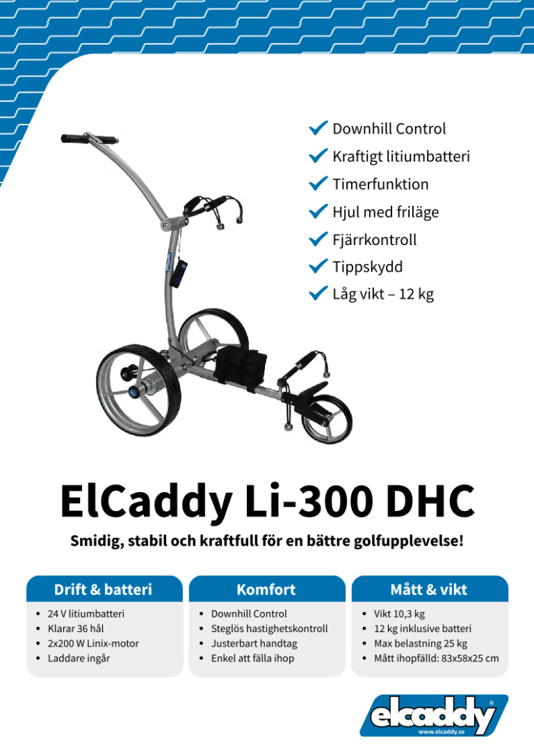 Produktblad ElCaddy Li-300