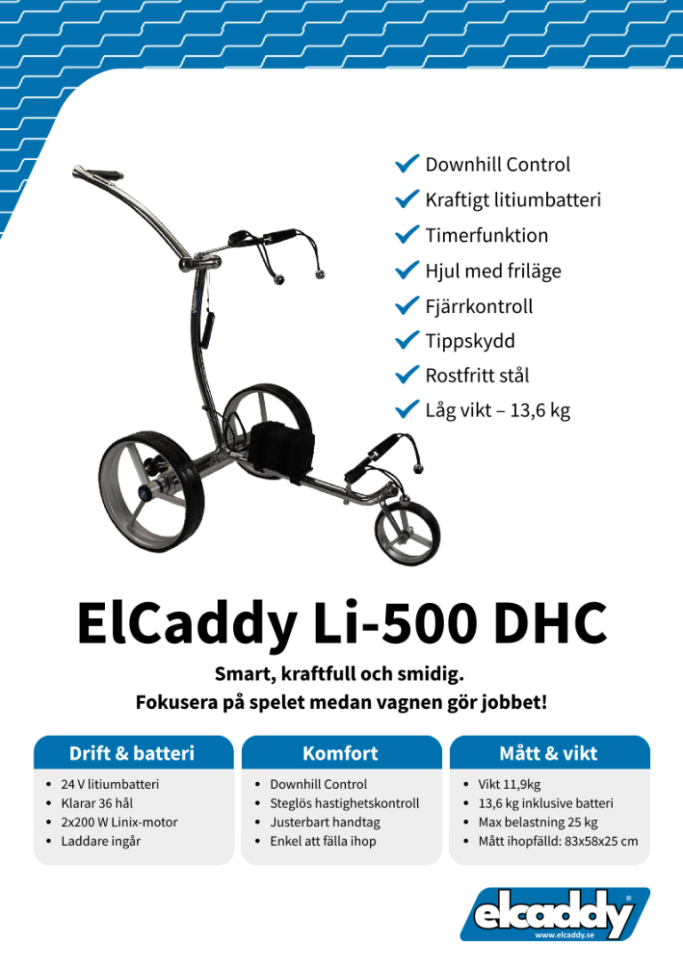 Produktblad ElCaddy Li-500 DHC